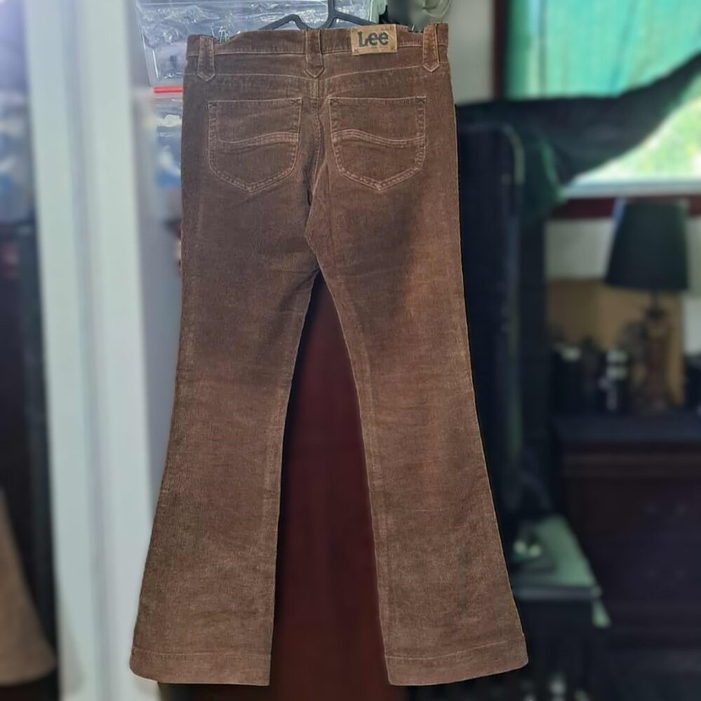 Classic Brown Corduroy Flared Pants - Picture 2 of 6
